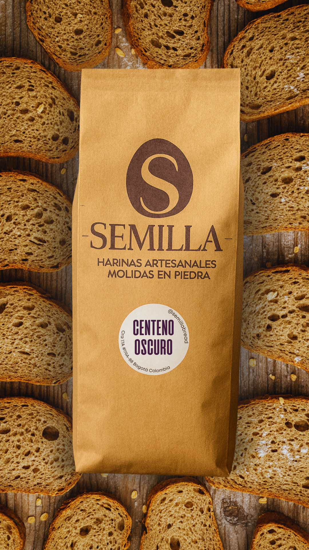 Harina de centeno oscuro