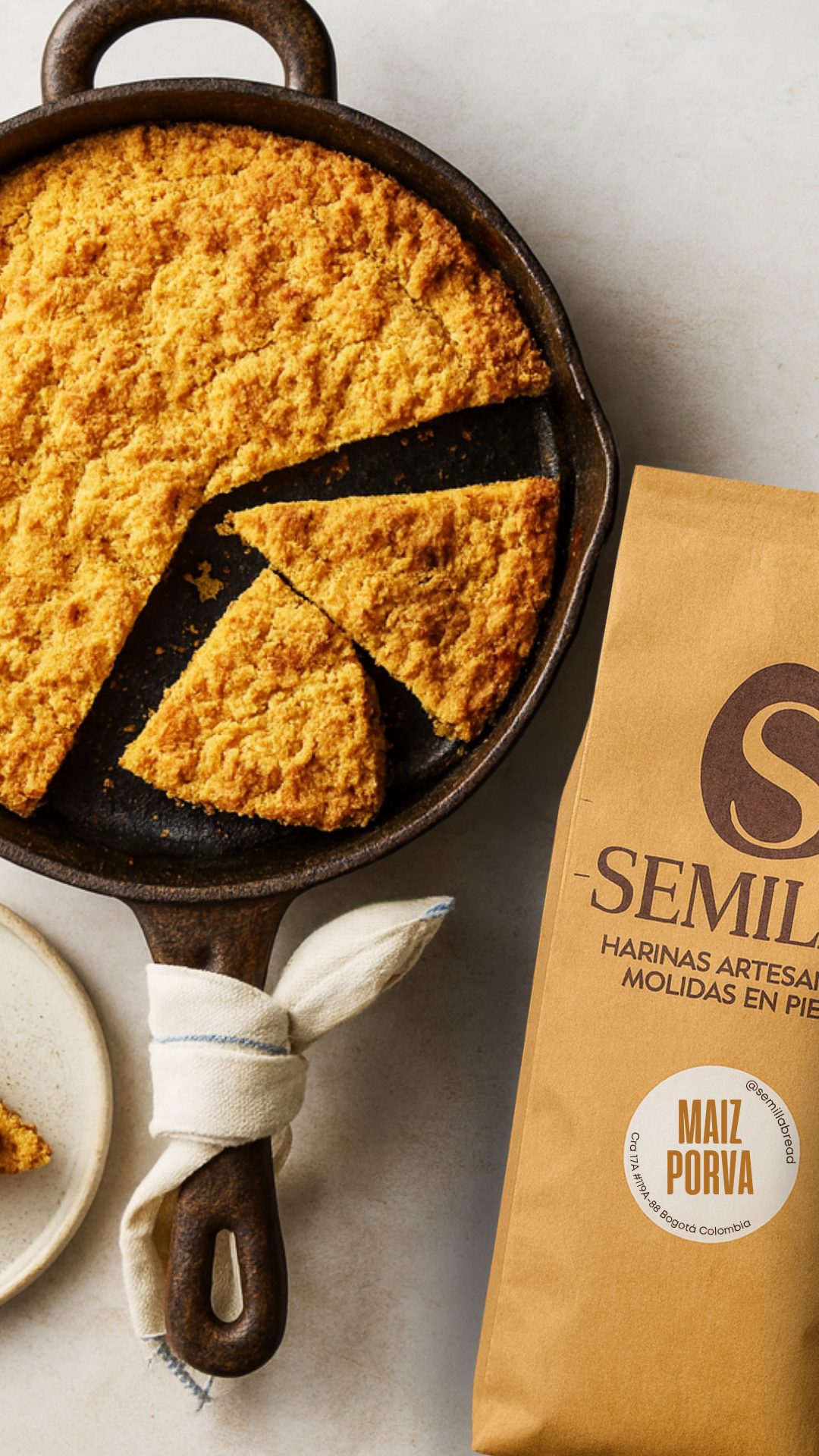 Harina de maíz crudo amarillo